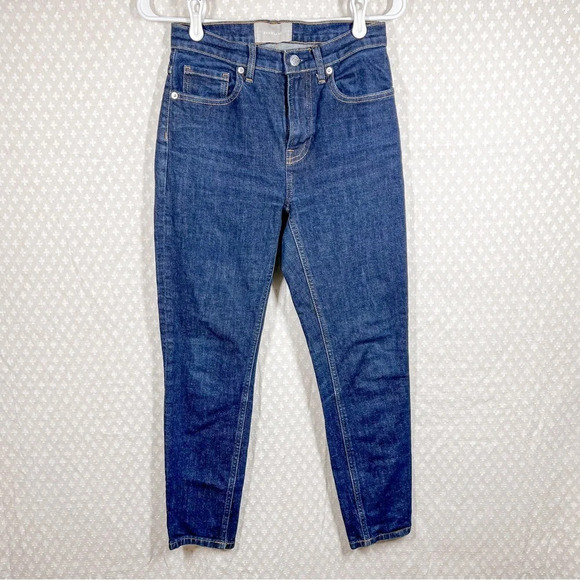 Everlane Dark Wash High Rise Skinny Jeans - Picture 2 of 4